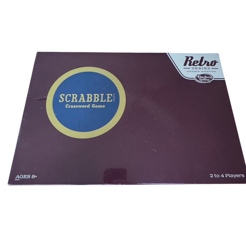Hasbro Scrabble Retro Series 1949 Edition Board Game New Wood Tiles B2850 Retro